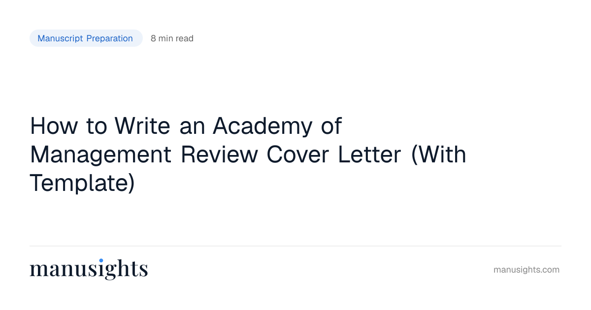 Academy of Management Review Cover Letter (2026)