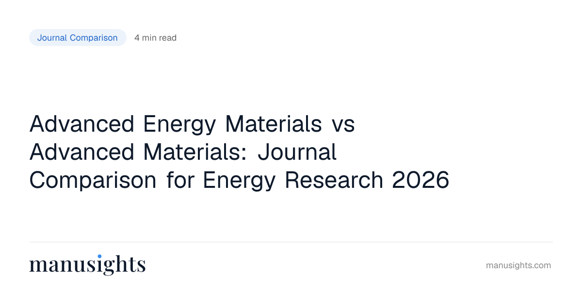 Advanced Energy Materials vs Advanced Materials 2026