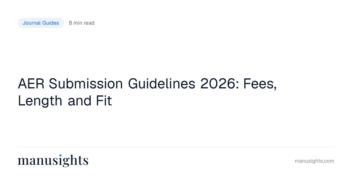 American Economic Review Submission Guide (2026)