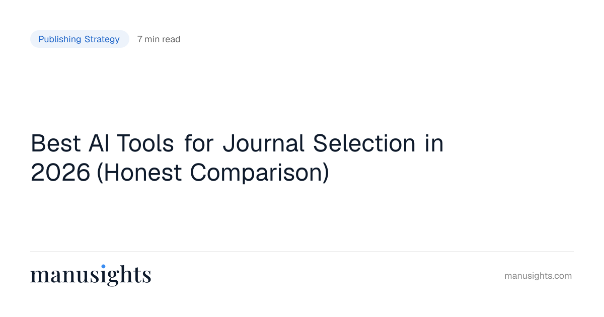 Best AI Tools for Journal Selection (2026)