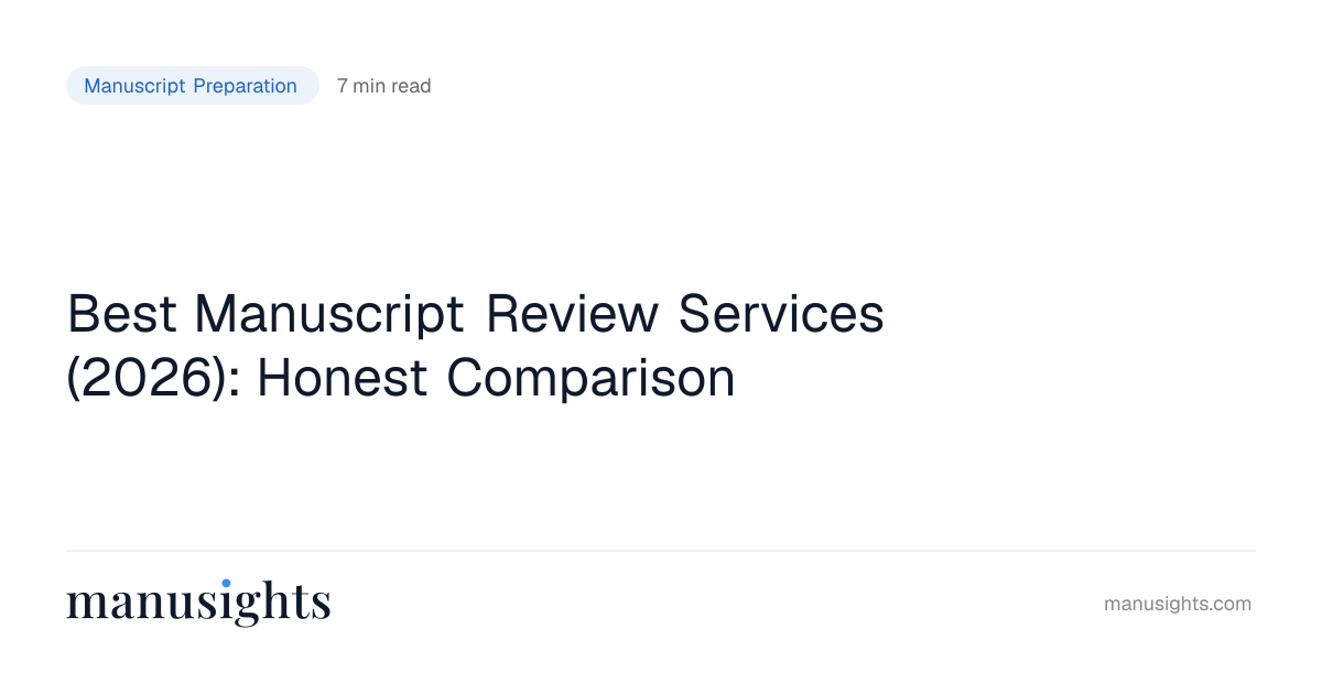 Best Manuscript Review Services (2026)