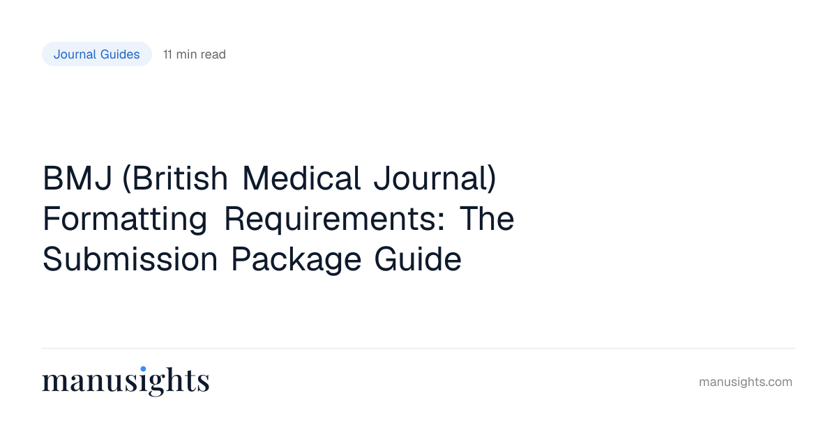 BMJ Formatting Requirements