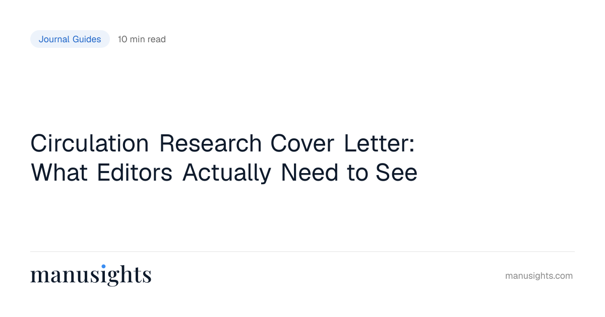 Circulation Research Cover Letter