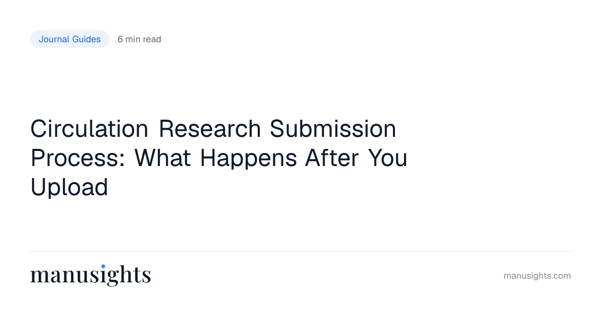 Circulation Research Submission Process (2026)