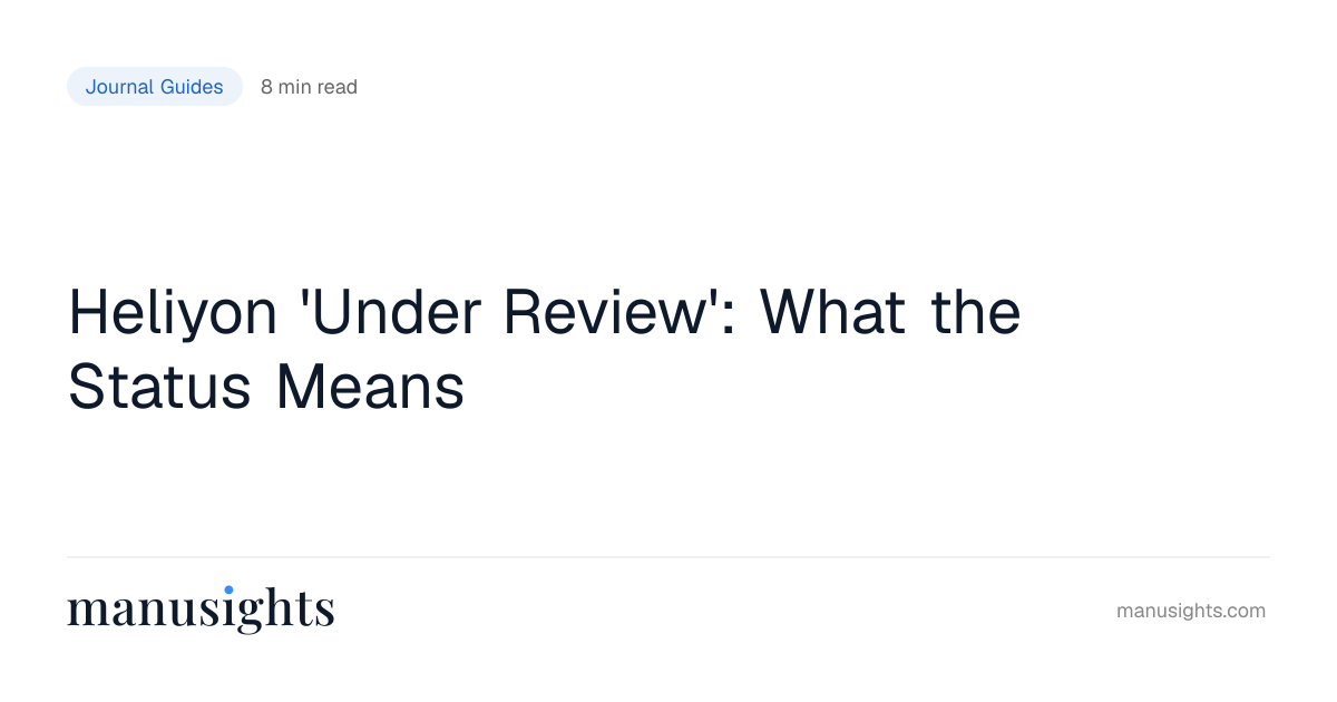 Heliyon Under Review Status