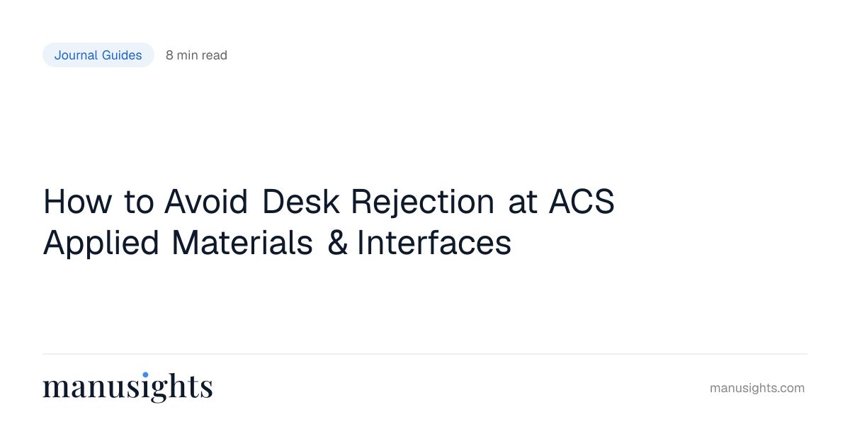 Avoid ACS AMI Desk Rejection