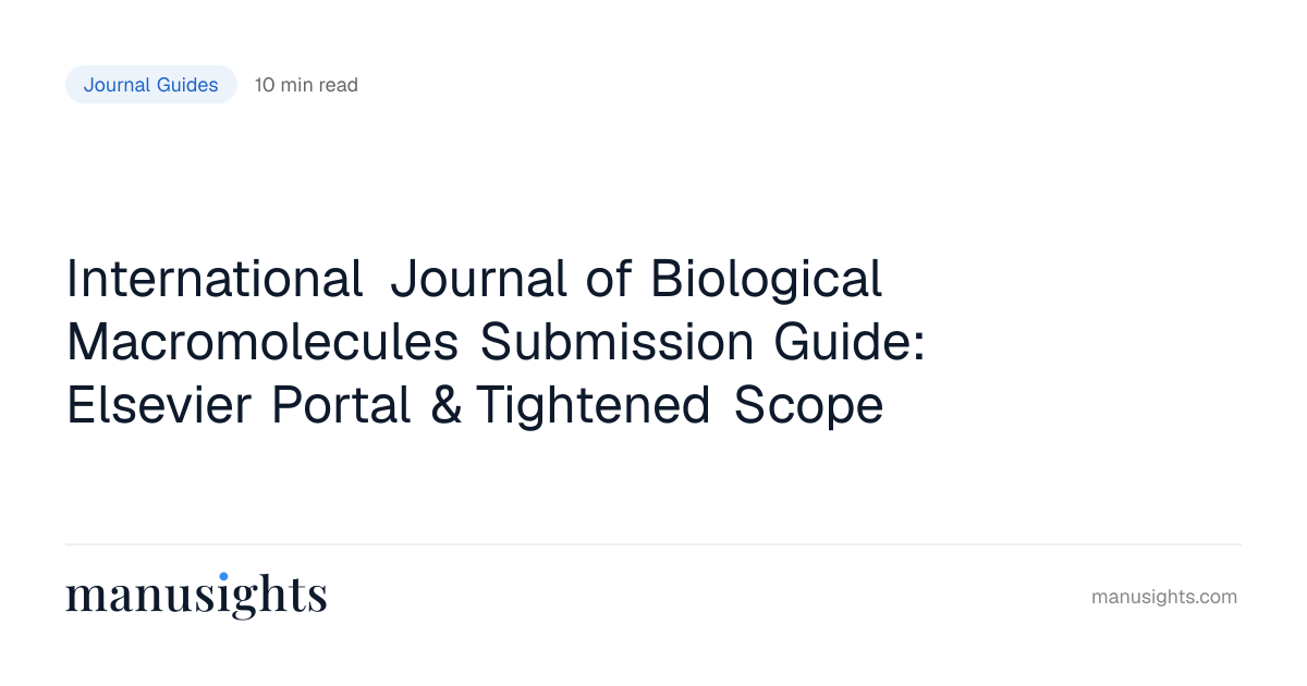 IJBM (Elsevier) Submission Guide: Portal & Editors