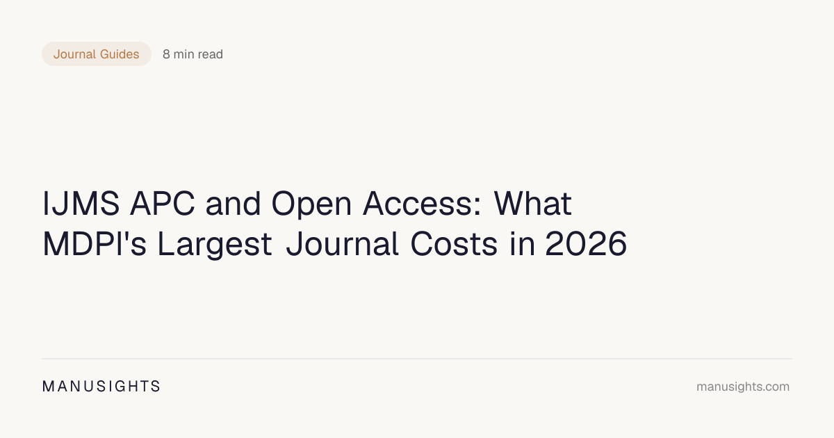 IJMS APC (2026): MDPI Fees and Open Access Guide