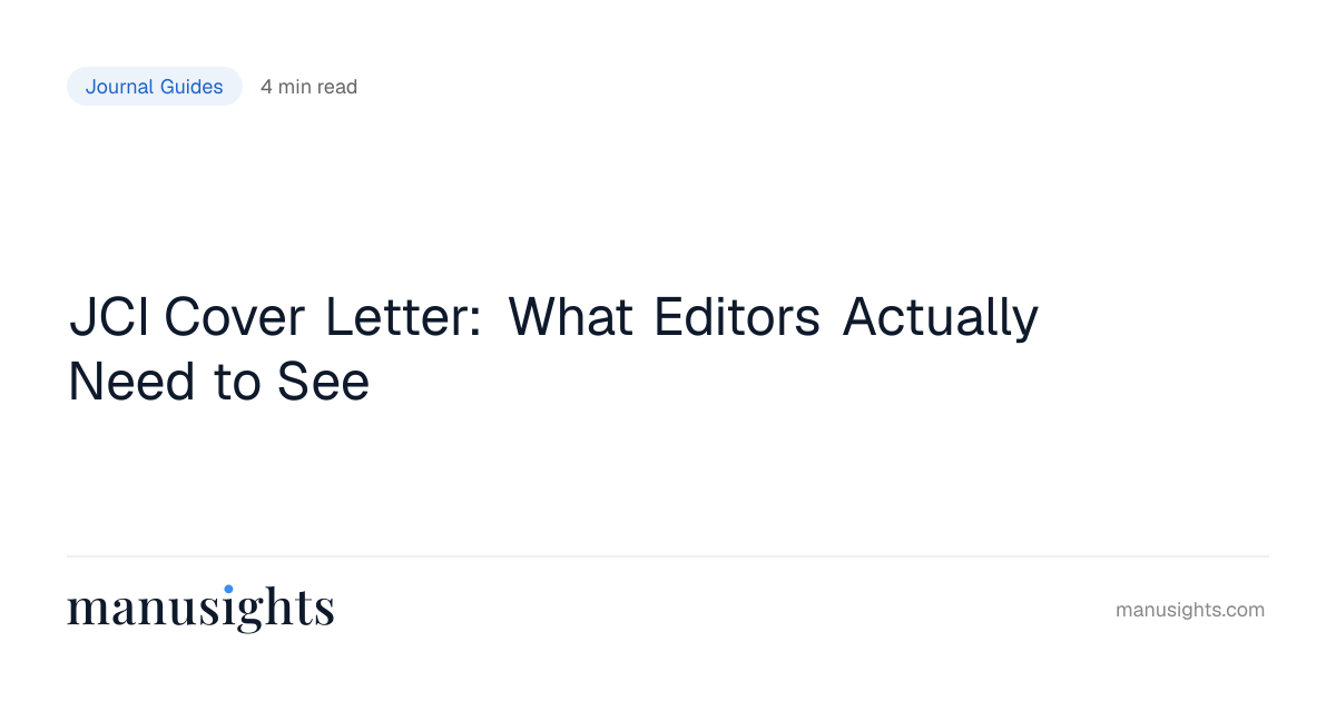 JCI Cover Letter Guide