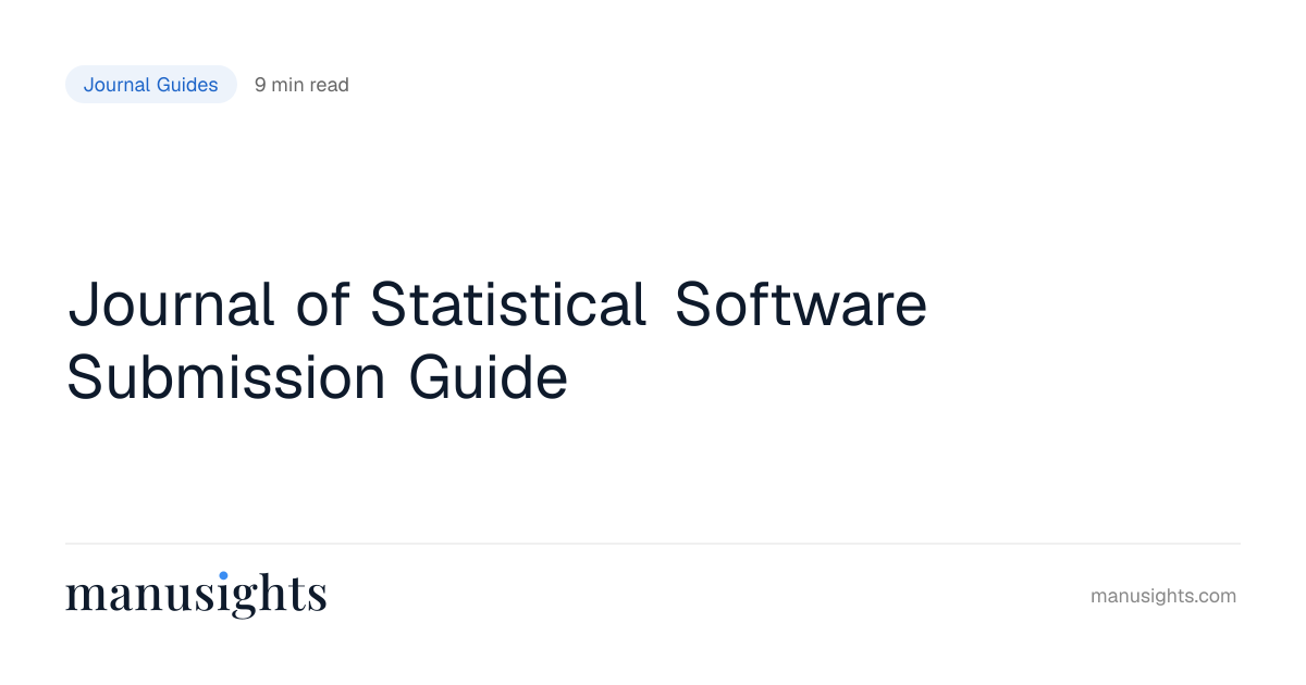 Journal of Statistical Software Guide