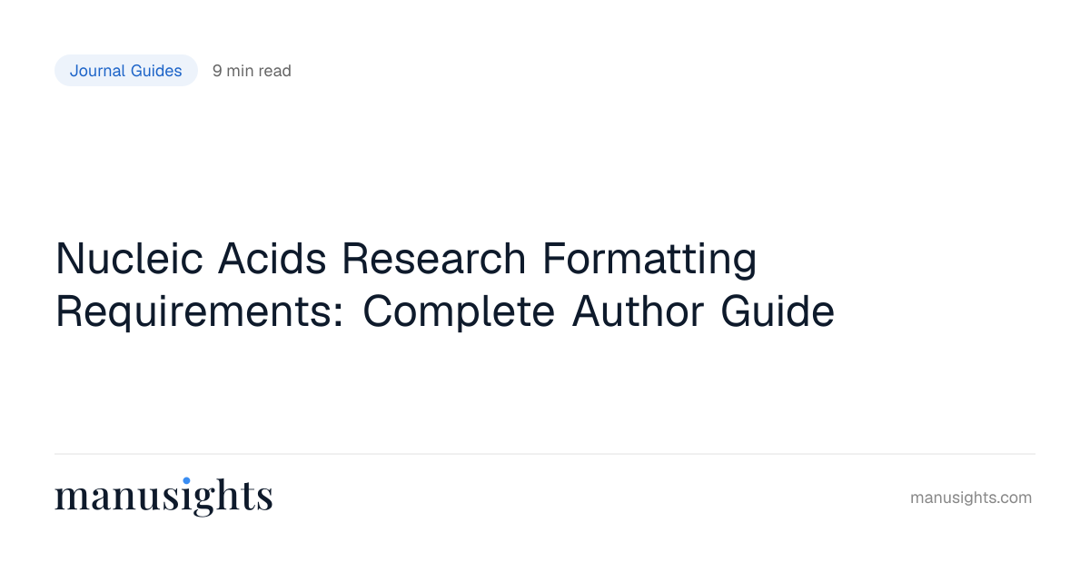 NAR Formatting (2026): Word Limits and Guidelines