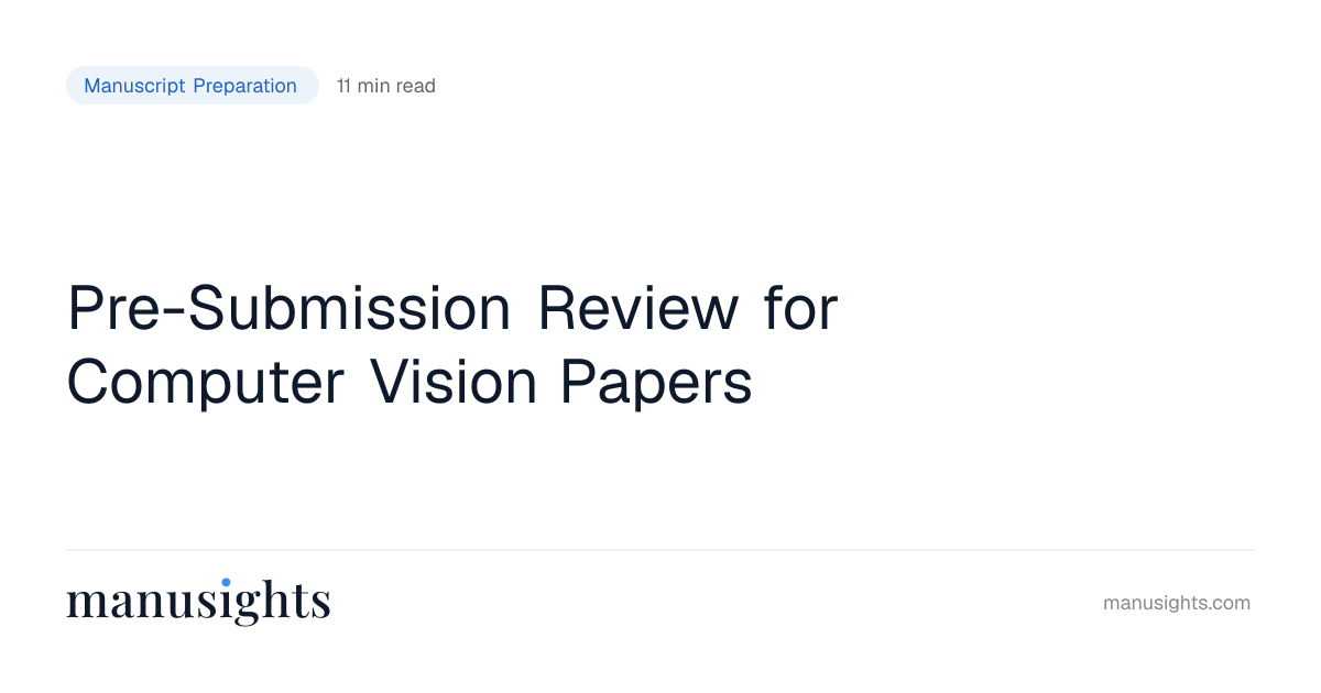 Pre-Submission Review Computer Vision