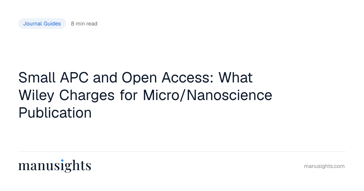 Small APC (2026): Fees and Open Access Options